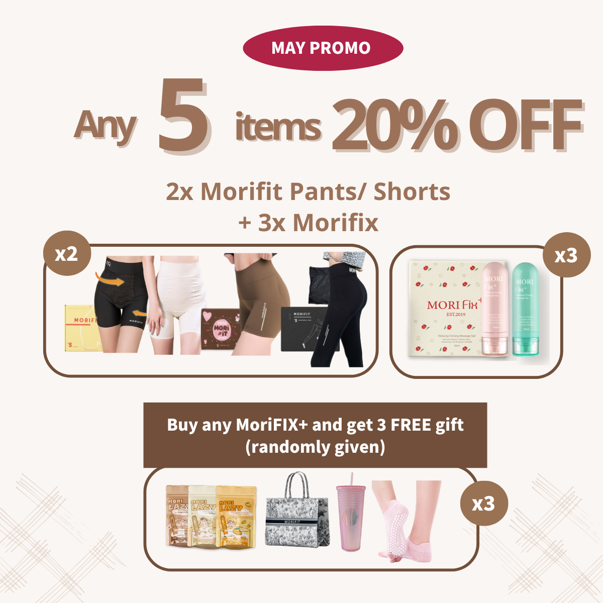 Morifit Slimming Long Pants/Shorts (Malaysia)