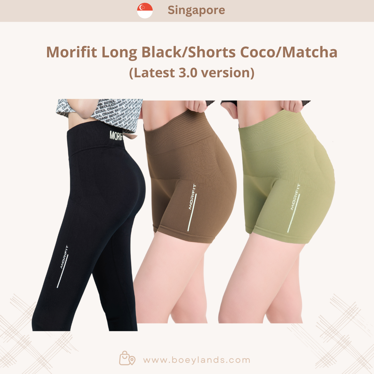 Morifit Slimming Long Pants/Shorts (Singapore)