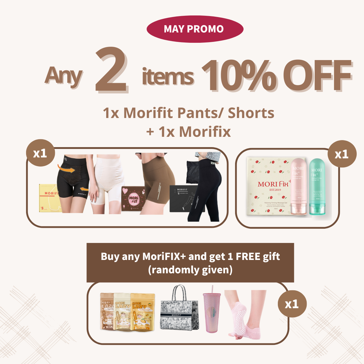 Morifit Slimming Long Pants/Shorts (Malaysia)