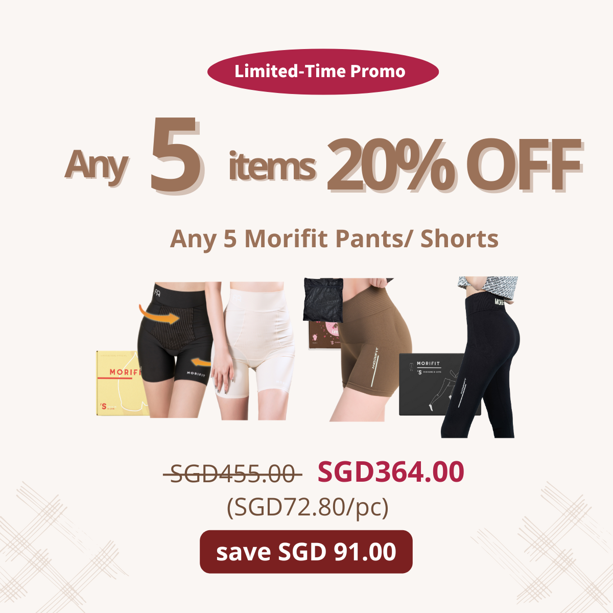 Morifit S Slimming Shorts (Singapore)