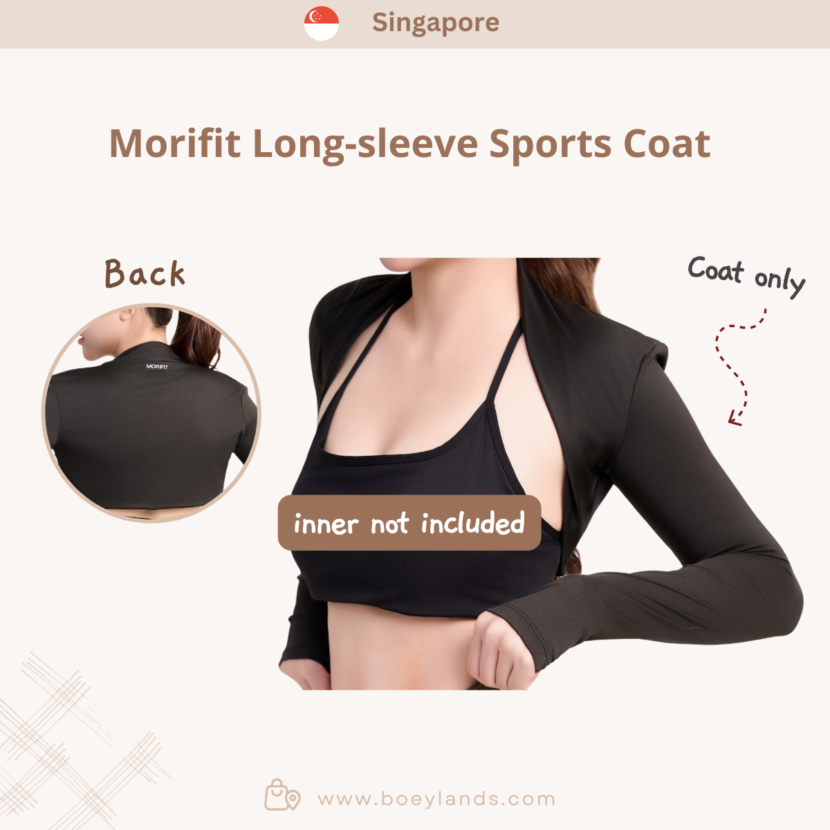 Morifit Bra Top/ Long-sleeve Sports Coat (Singapore)