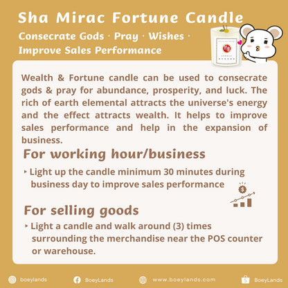 Sha Mirac Wealth & Fortune Candle (Malaysia)